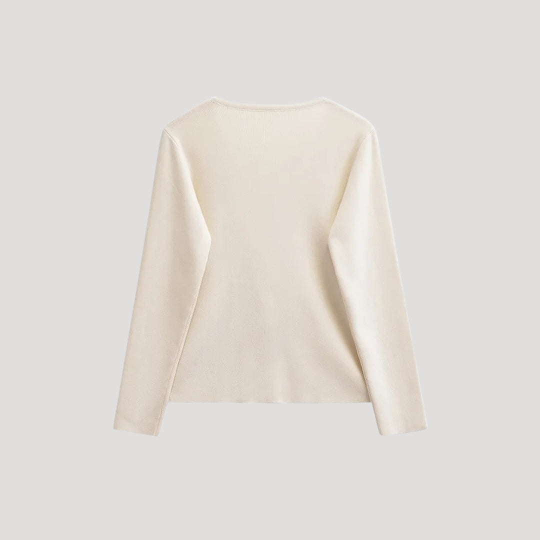 Women’s button-up V-neck knit cardigan – long sleeve layering top for casual or smart outfits