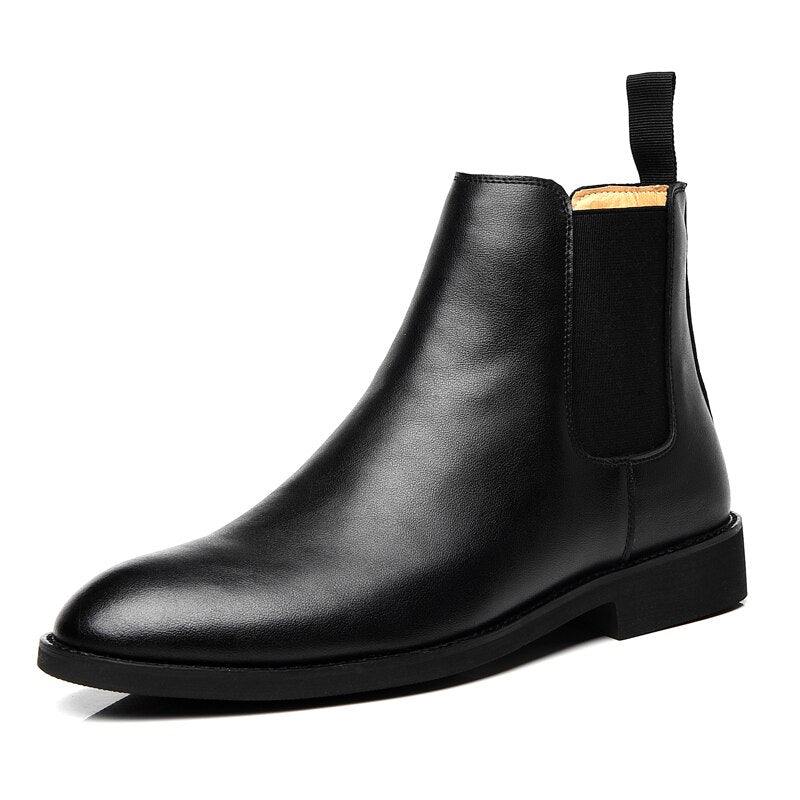 Classic Cow Suede Chelsea Boots – Men’s British Ankle Style