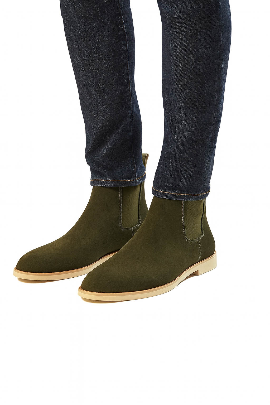 Classic Cow Suede Chelsea Boots – Men’s British Ankle Style