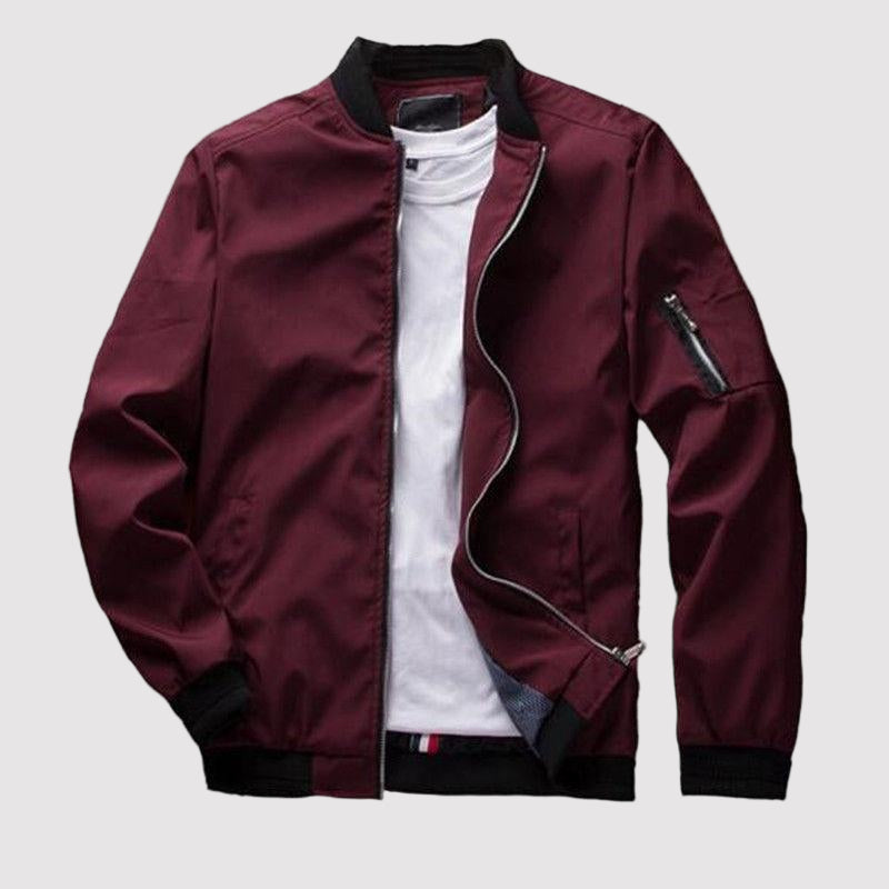 Men’s Pilot Bomber Jacket with Zip