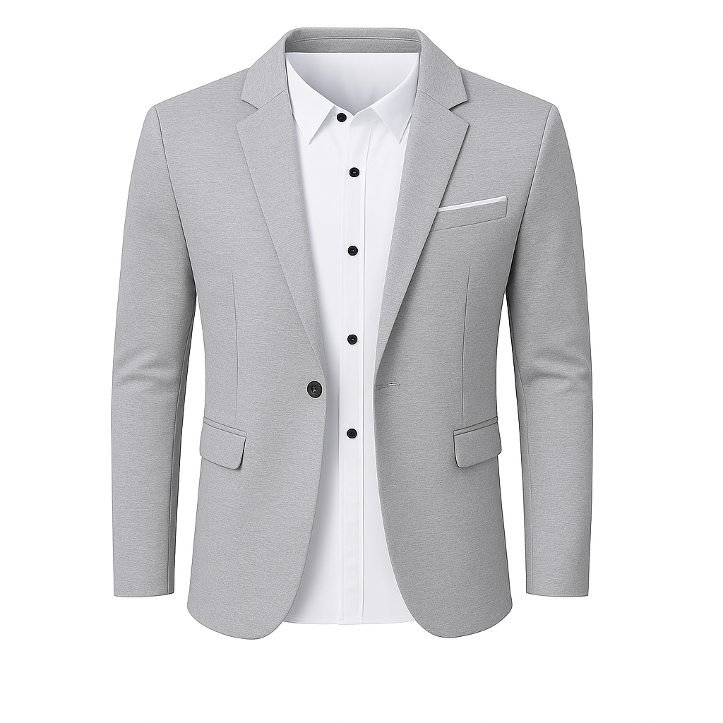 Men’s Cotton Casual Blazer – Slim Fit Smart Jacket
