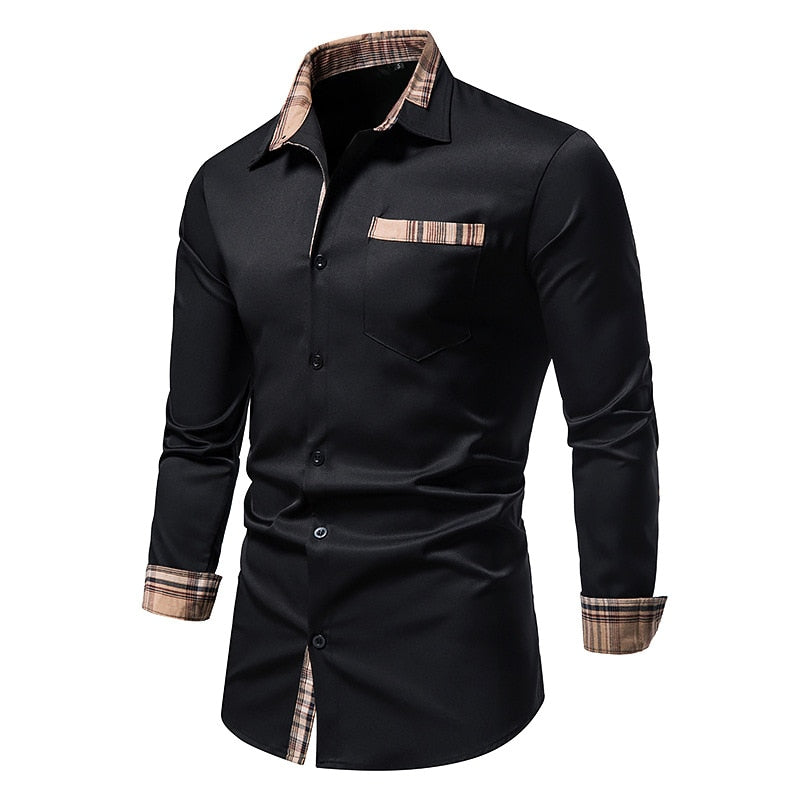 Men’s Long Sleeve Business Dress Shirt – Smart Office Style