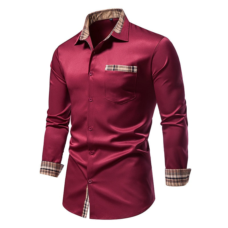 Men’s Long Sleeve Business Dress Shirt – Smart Office Style
