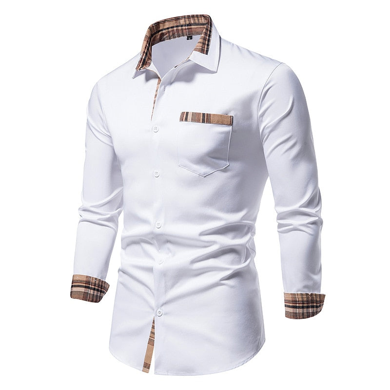Men’s Long Sleeve Business Dress Shirt – Smart Office Style