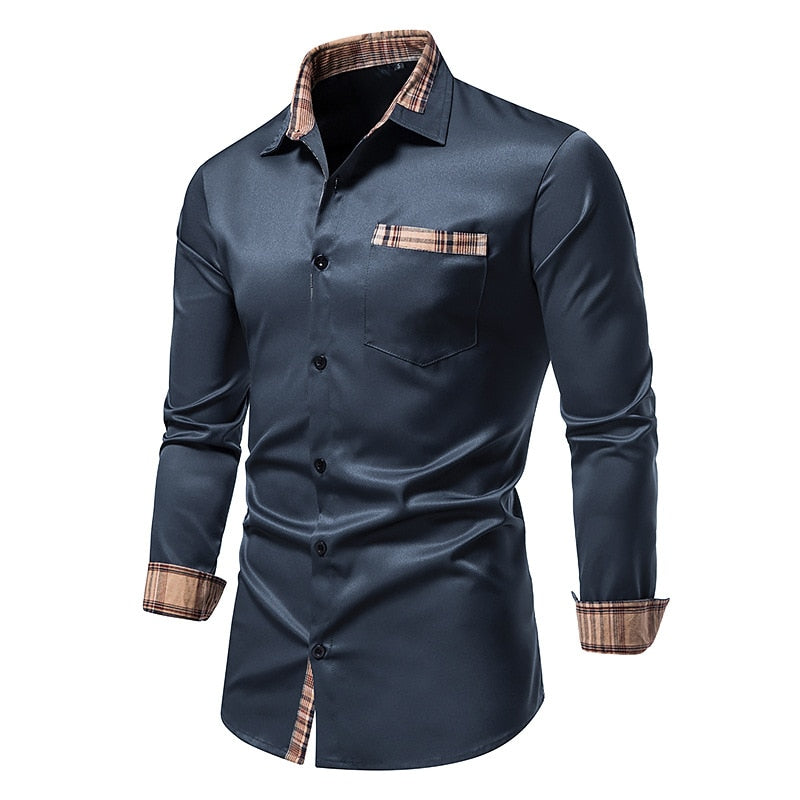 Men’s Long Sleeve Business Dress Shirt – Smart Office Style