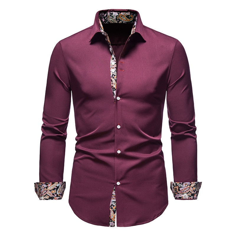 Men’s Long Sleeve Cotton Business Shirt – Office Style