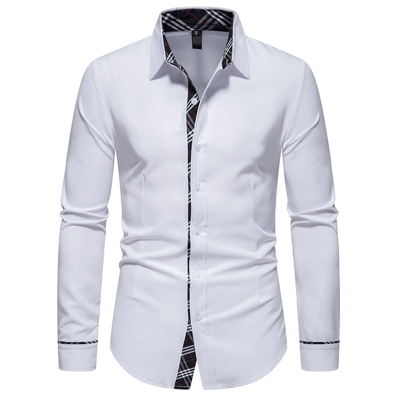 Men’s Long Sleeve Cotton Business Shirt – Office Style