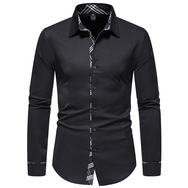Men’s Long Sleeve Cotton Business Shirt – Office Style