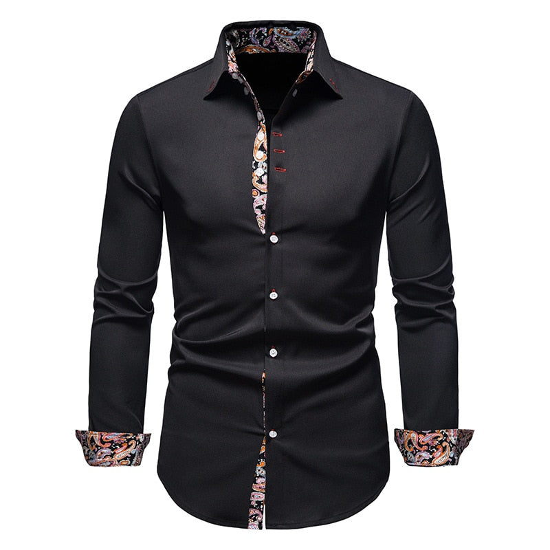 Men’s Long Sleeve Cotton Business Shirt – Office Style