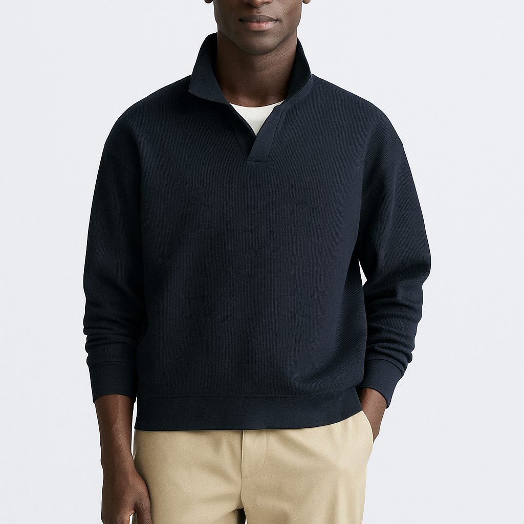 Men’s Long Sleeve T-Shirt – Smart Casual Fit-Cole Clothing-Black-XS-Cole Clothing