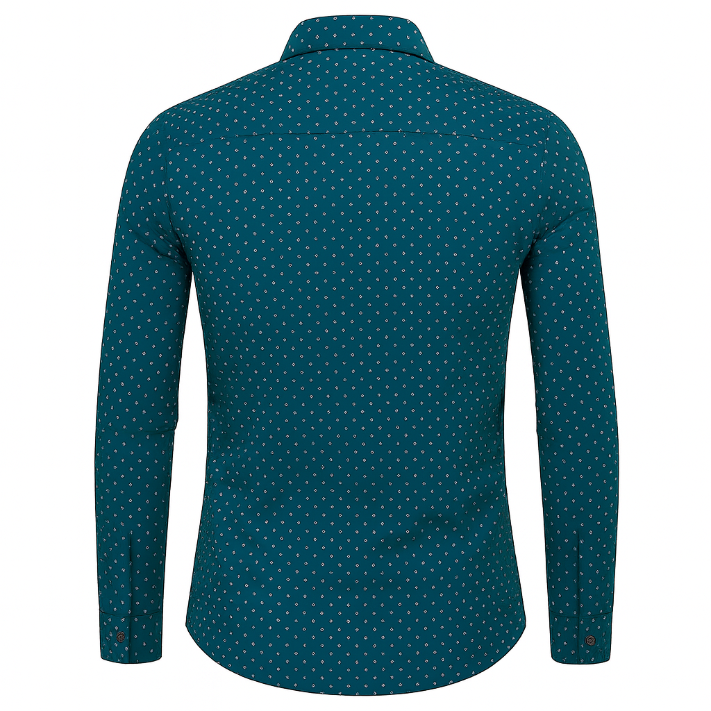 Men’s Polka Dot Dress Shirt – Smart Long Sleeve Style