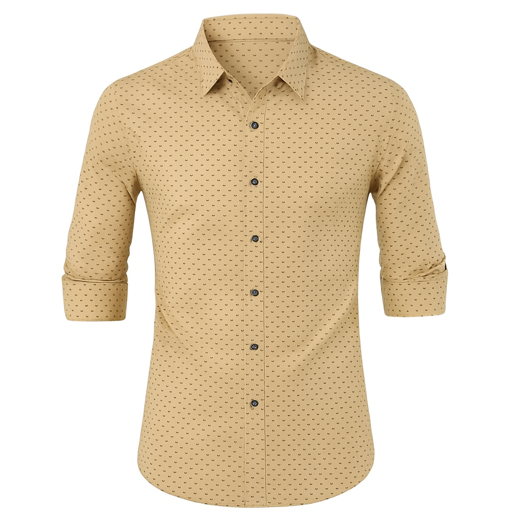 Men’s Polka Dot Dress Shirt – Smart Long Sleeve Style