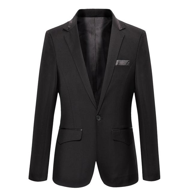 Men’s Solid Color Blazer – Slim Casual Jacket
