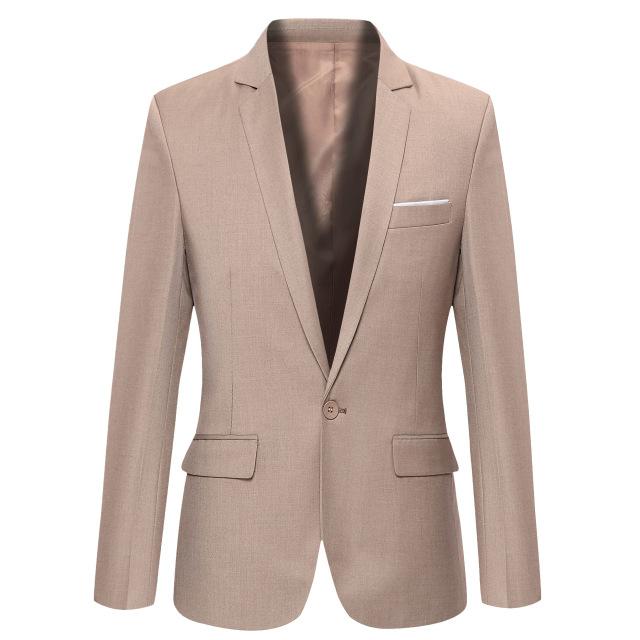Men’s Solid Color Blazer – Slim Casual Jacket