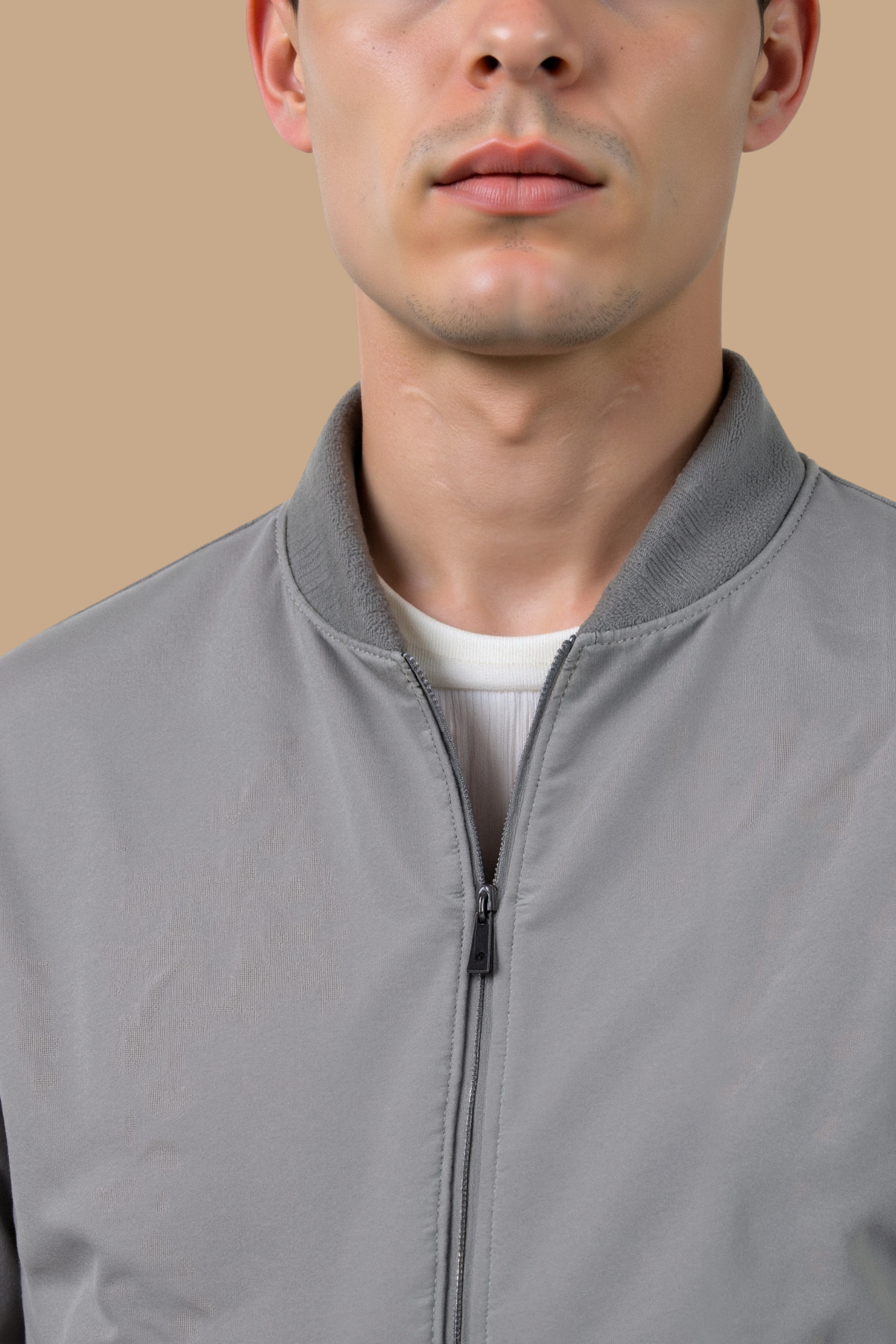 Business Solid Color Stand Collar Jacket-Cole Clothing-Cole Clothing