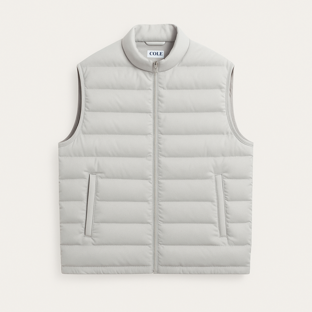 Men's Stand Collar Quilted Gilet – Spring Outerwear
