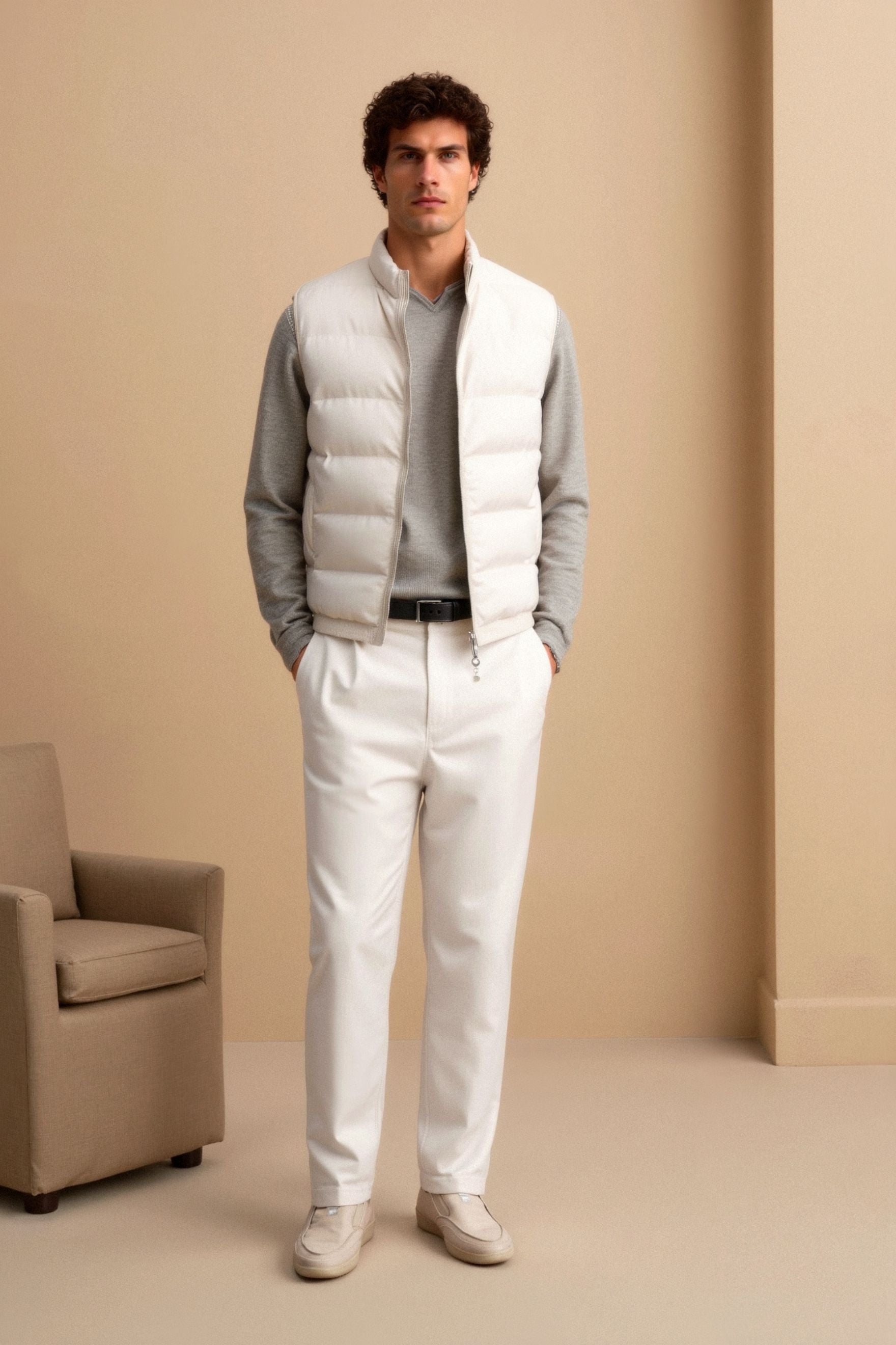 High Business Stand Collar Vest-Cole Clothing-Cole Clothing