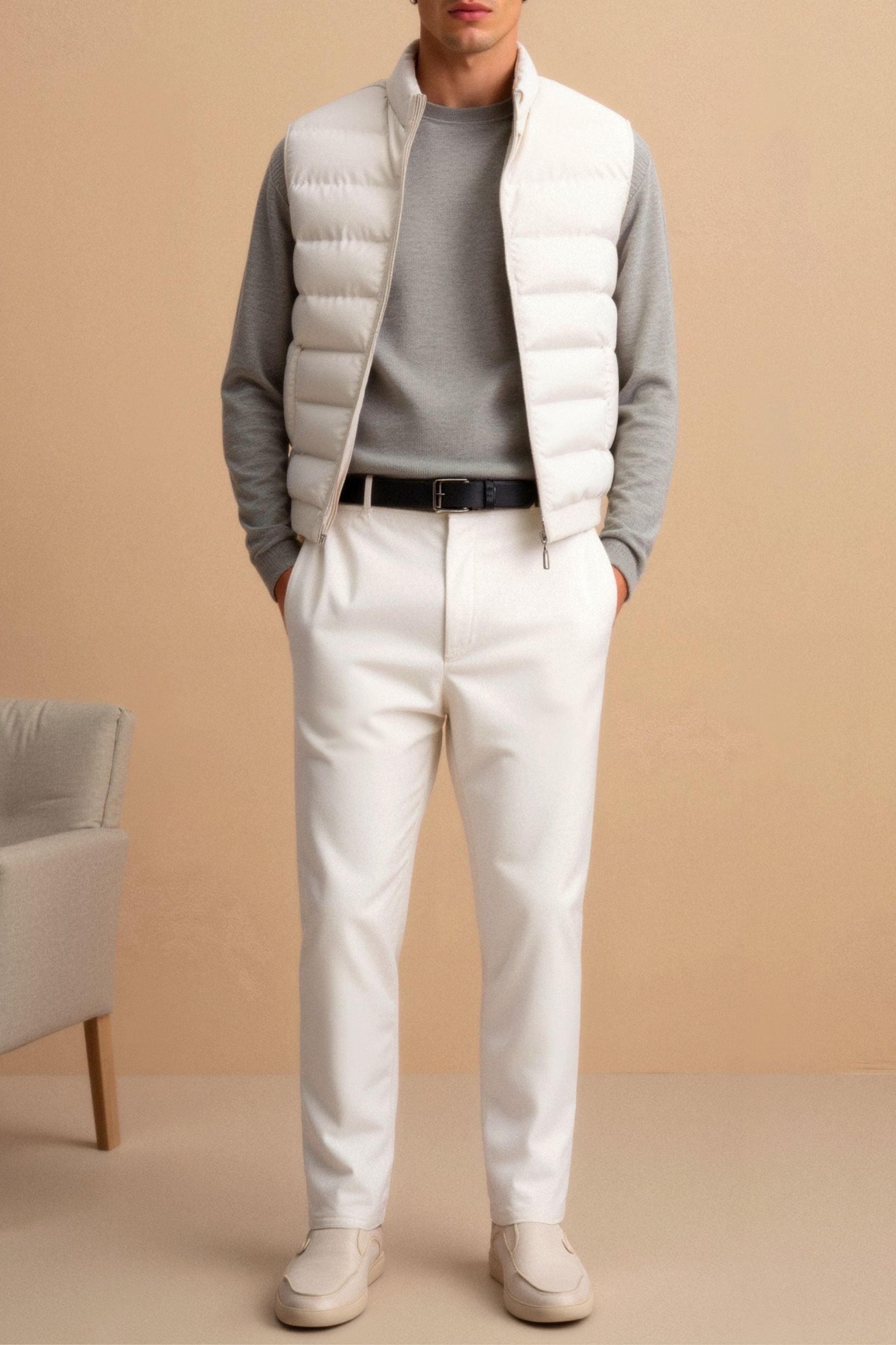 High Business Stand Collar Vest-Cole Clothing-Cole Clothing