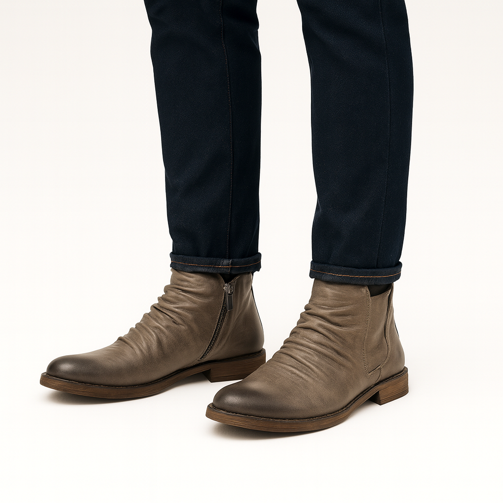 Men’s Tassel Zip High-Top Boots – Smart Casual Style