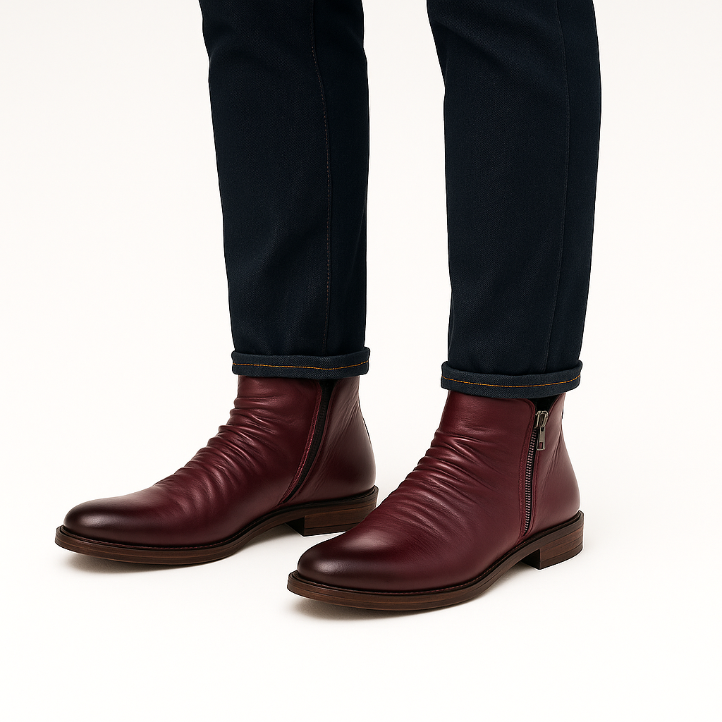 Men’s Tassel Zip High-Top Boots – Smart Casual Style