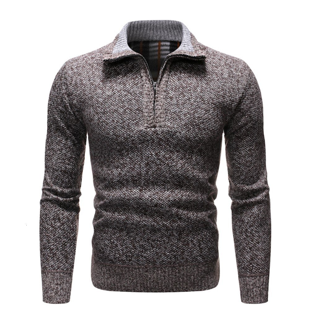 Men’s Zip-Neck Knit Jumper – Smart Spring Layer