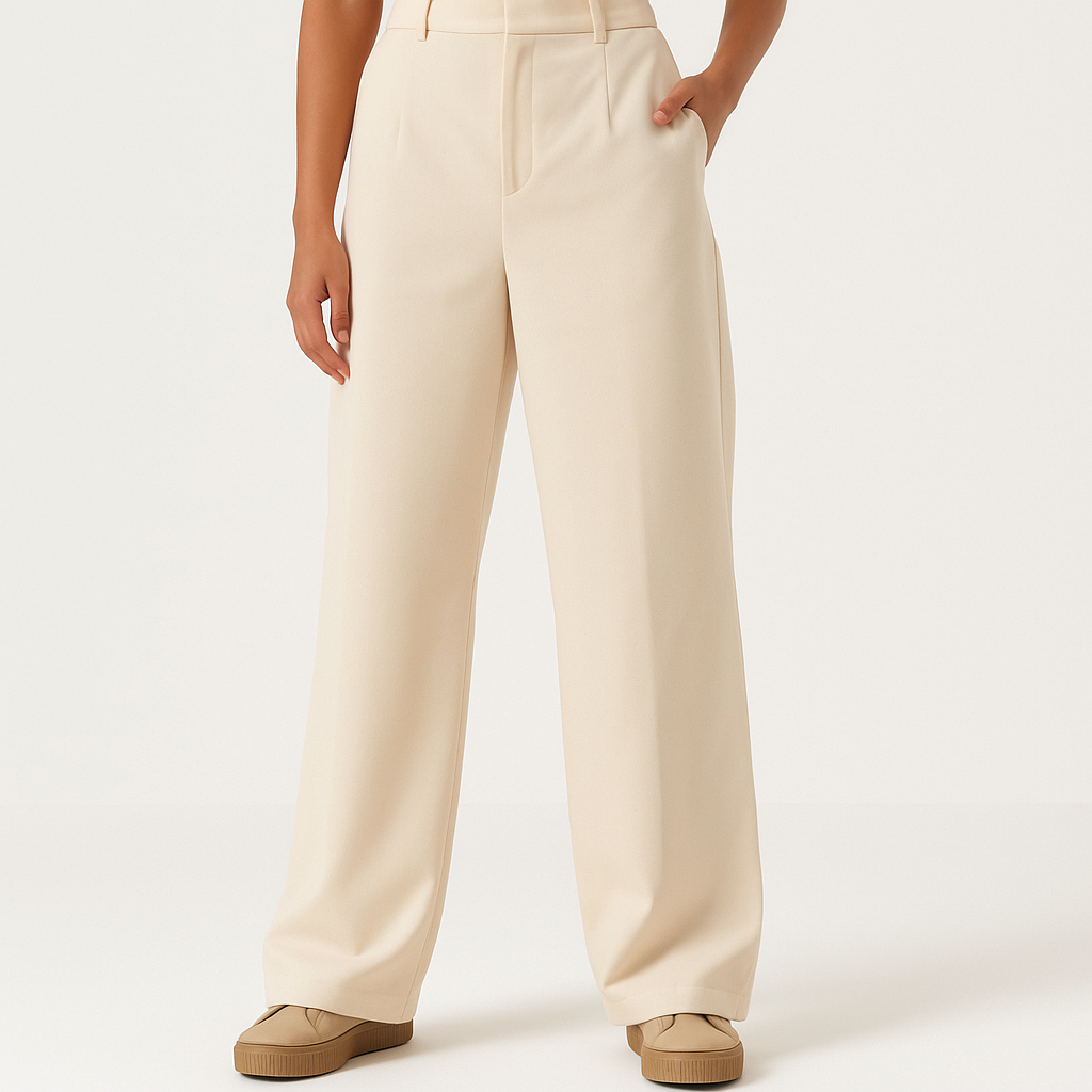 Women's High-Waisted Wide-Leg Trousers – Cole Clothing