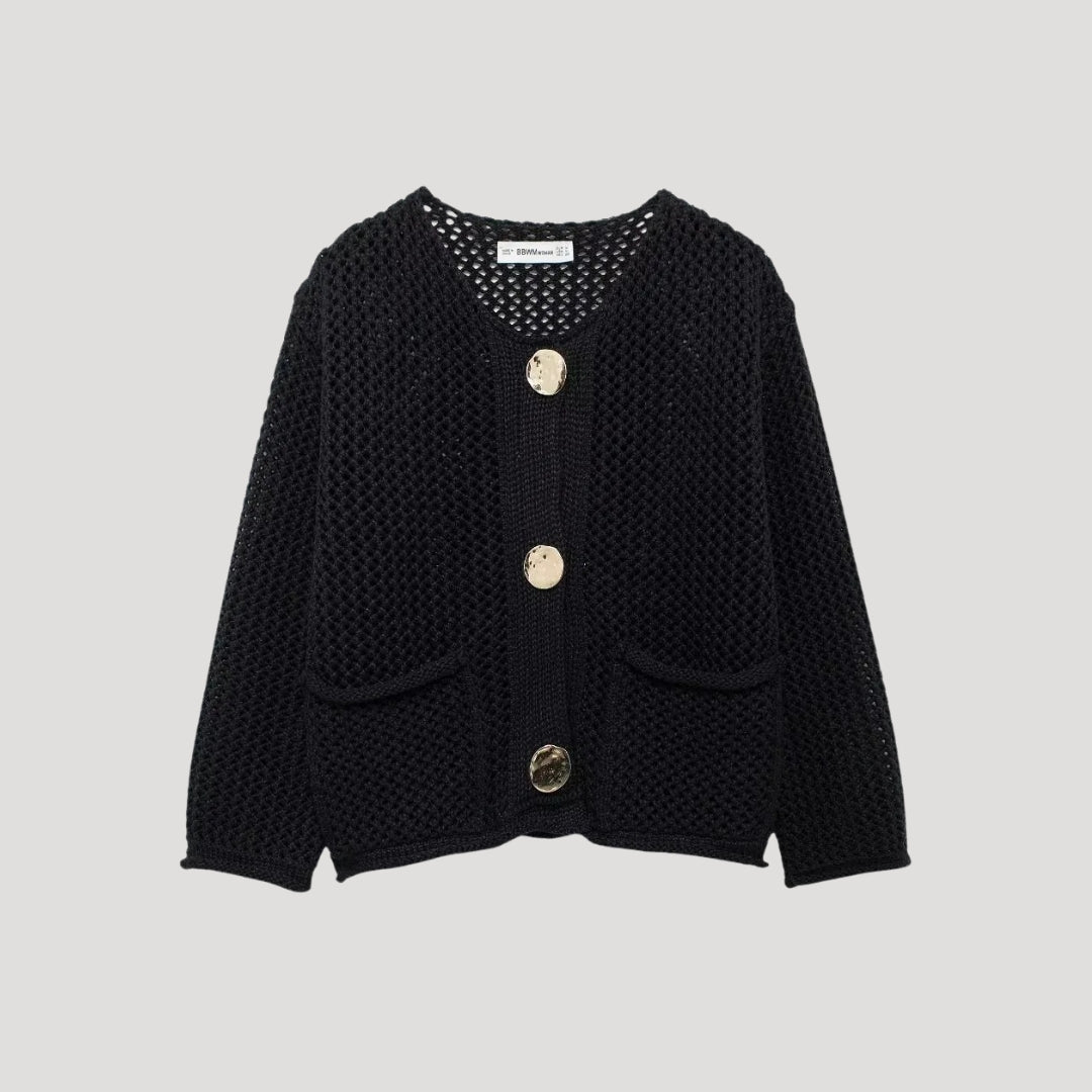 Women’s knitted cardigan with button front – relaxed layering jumper