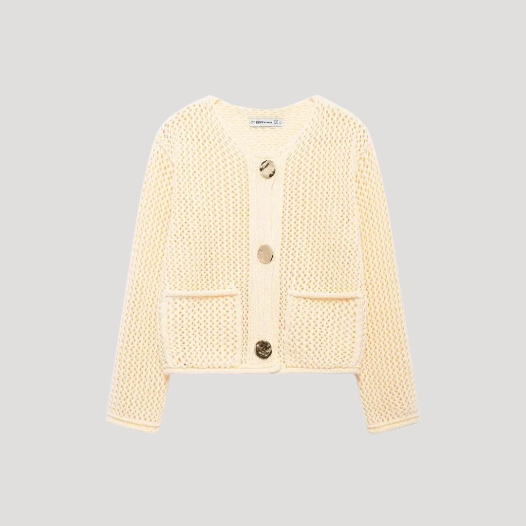 Women’s knitted cardigan with button front – relaxed layering jumper