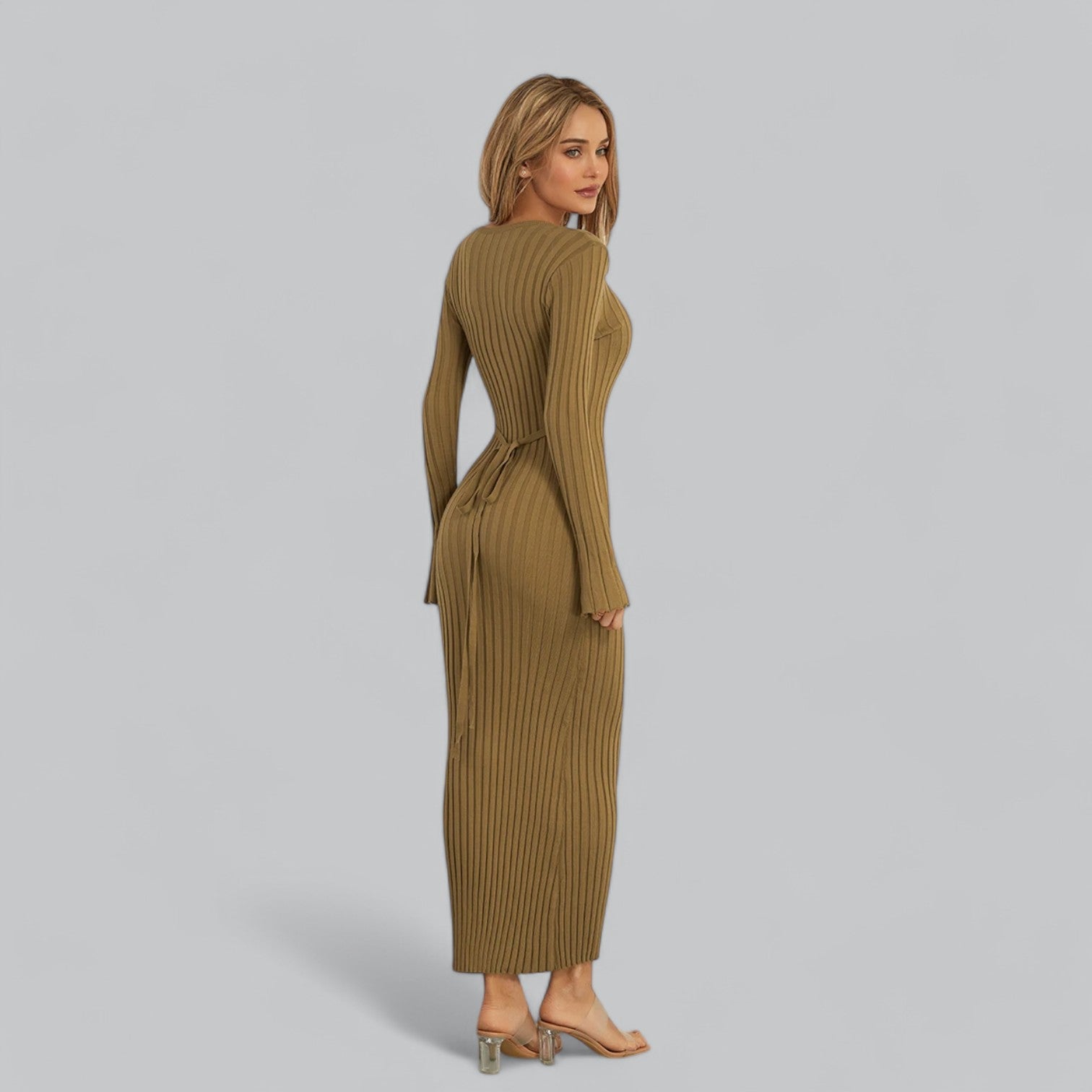 Women's Lace-Up Maxi Dress-Cole Clothing-Cole Clothing