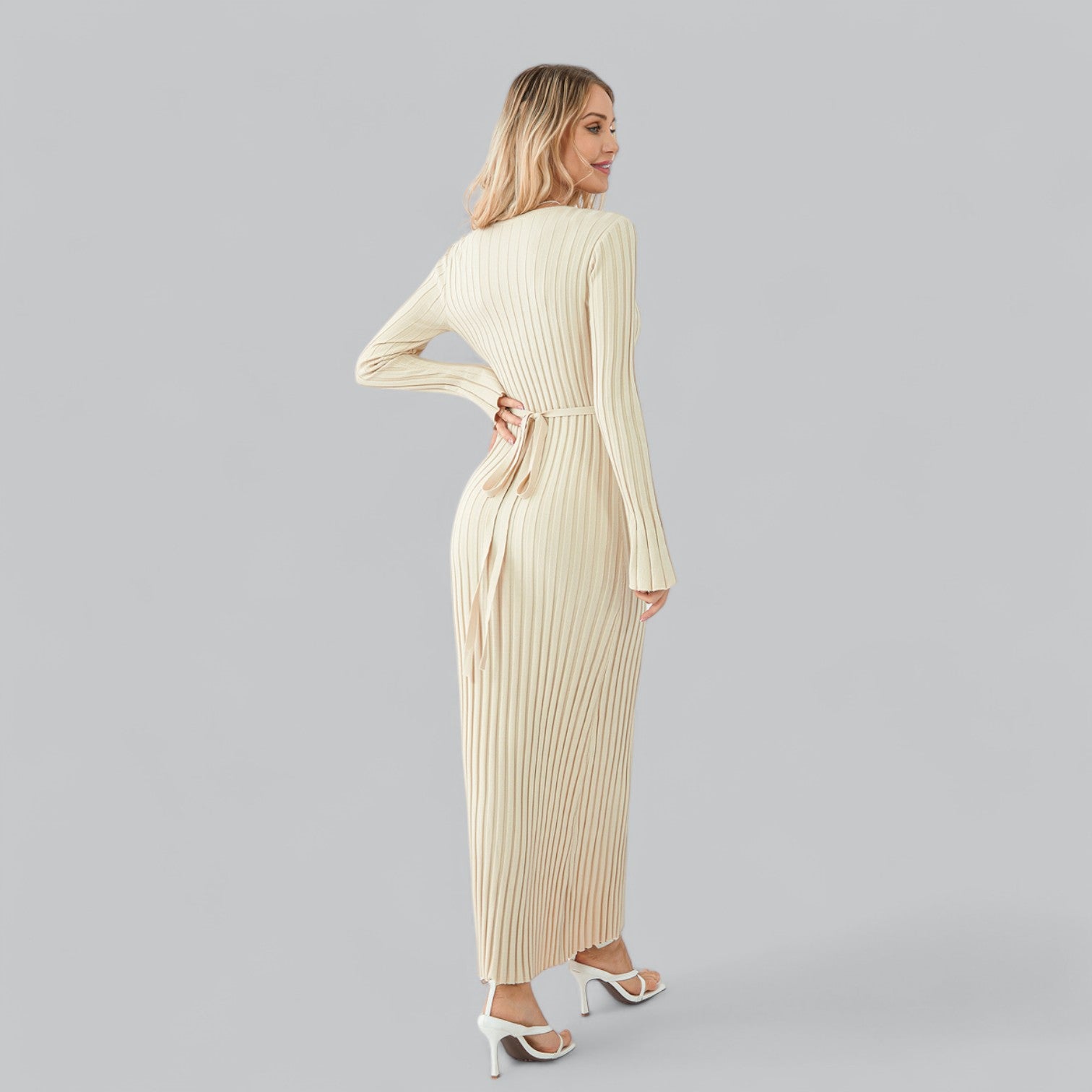 Women's Lace-Up Maxi Dress-Cole Clothing-Cole Clothing