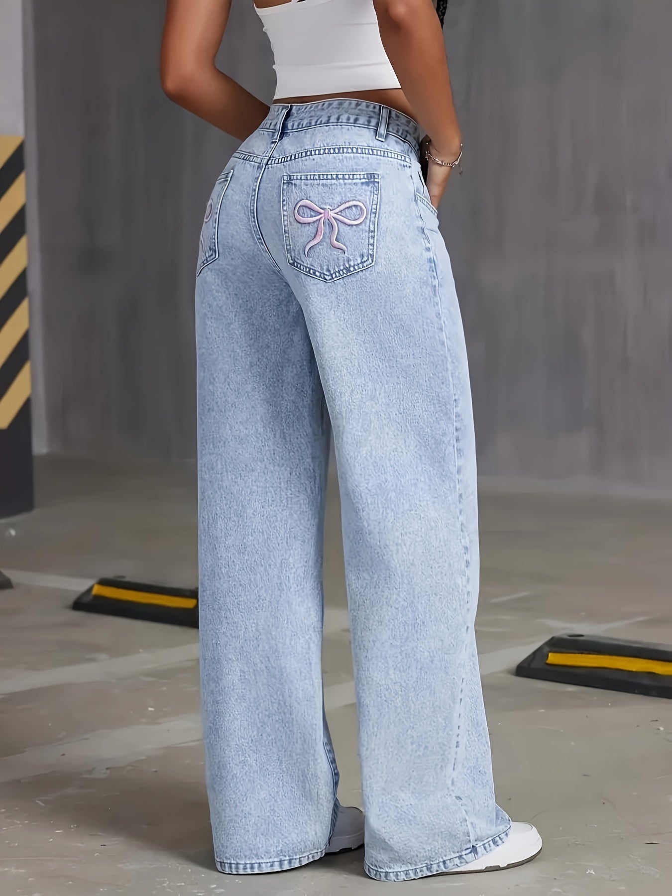 Women's Wide-Leg Denim Trousers-Women's Trousers-Cole Clothing-Cole Clothing