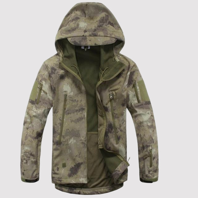 Men’s Softshell Shark Skin Hooded Outdoor Coat – Travel Jacket for Active Wear