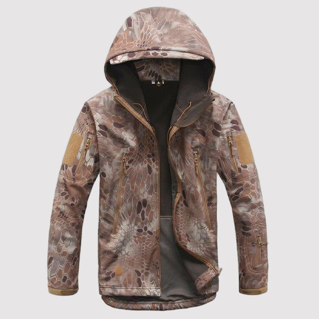 Men’s Softshell Shark Skin Hooded Outdoor Coat – Travel Jacket for Active Wear