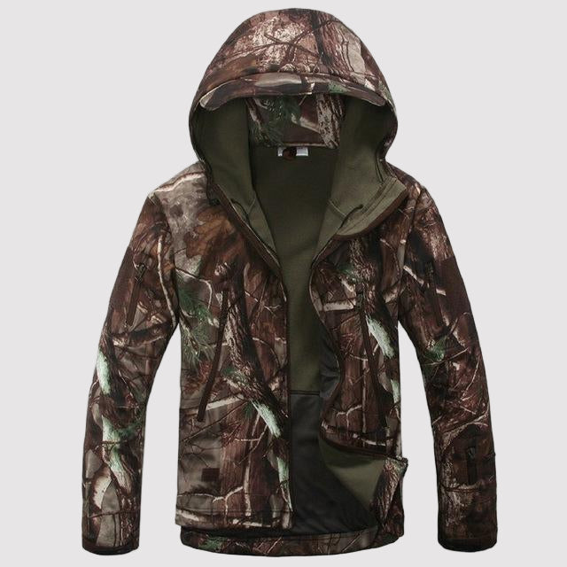 Men’s Softshell Shark Skin Hooded Outdoor Coat – Travel Jacket for Active Wear