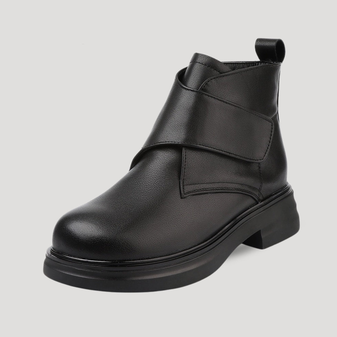 Women's Ankle Boots with Cross Strap Detail – Everyday Casual Low Heel Boots for Day-to-Night Style