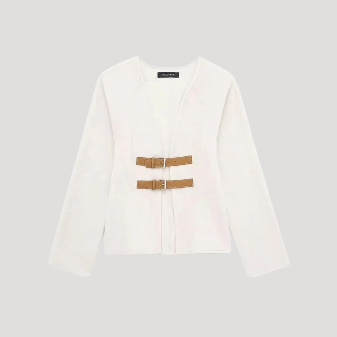Women’s wool blend belted open front cardigan jacket long sleeve smart casual outerwear