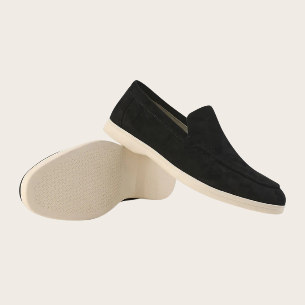 Men's Beige Suede Slip-On Loafers – Smart Casual Summer Shoes