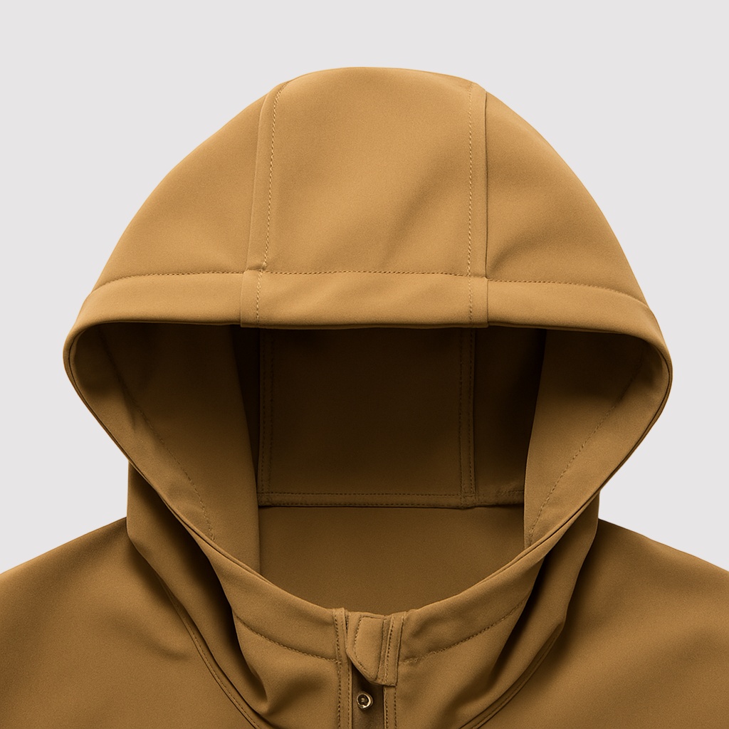 Men’s Softshell Shark Skin Hooded Outdoor Coat – Travel Jacket for Active Wear