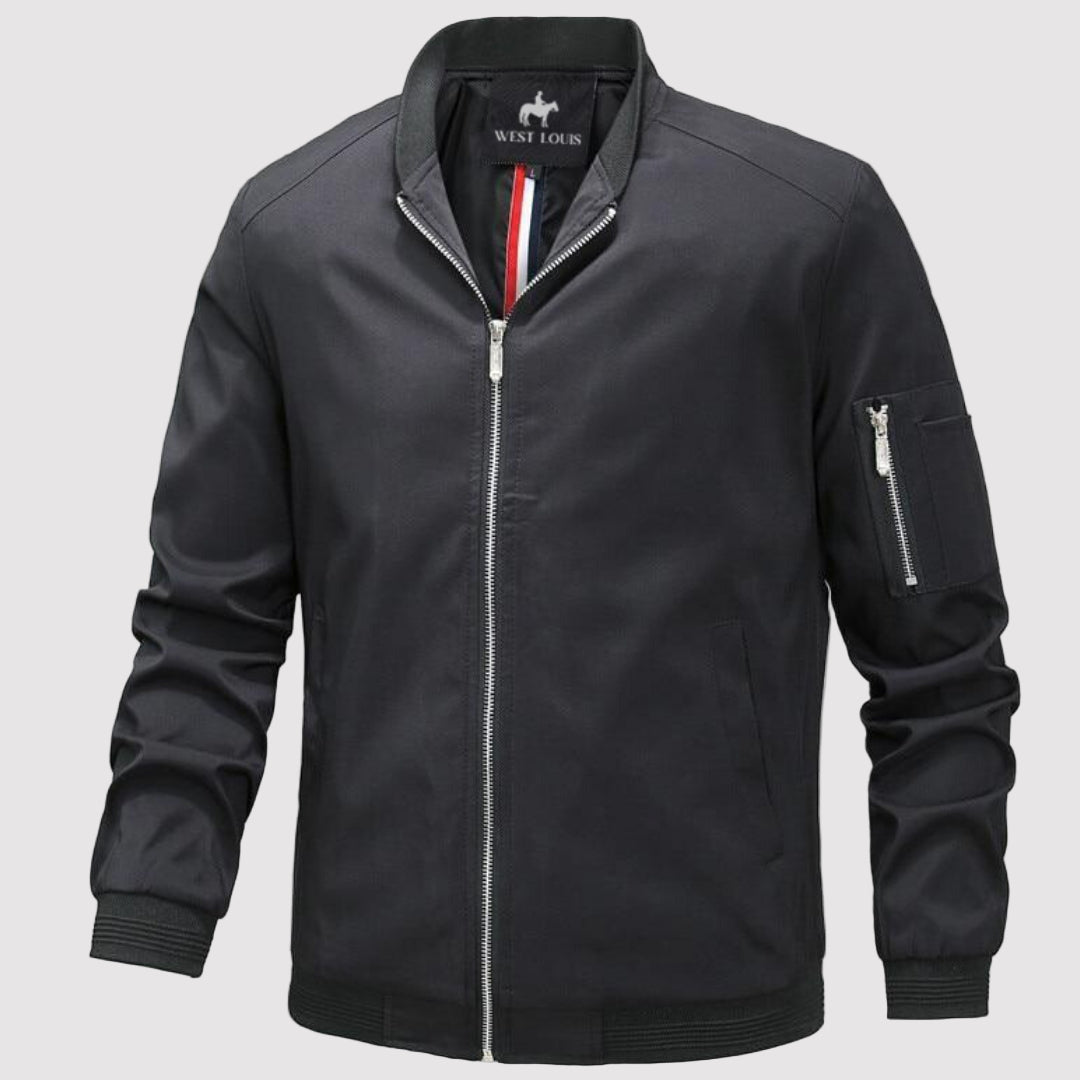 Men’s Bomber Jacket – Casual Zip-Up Spring Coat for Transitional Weather