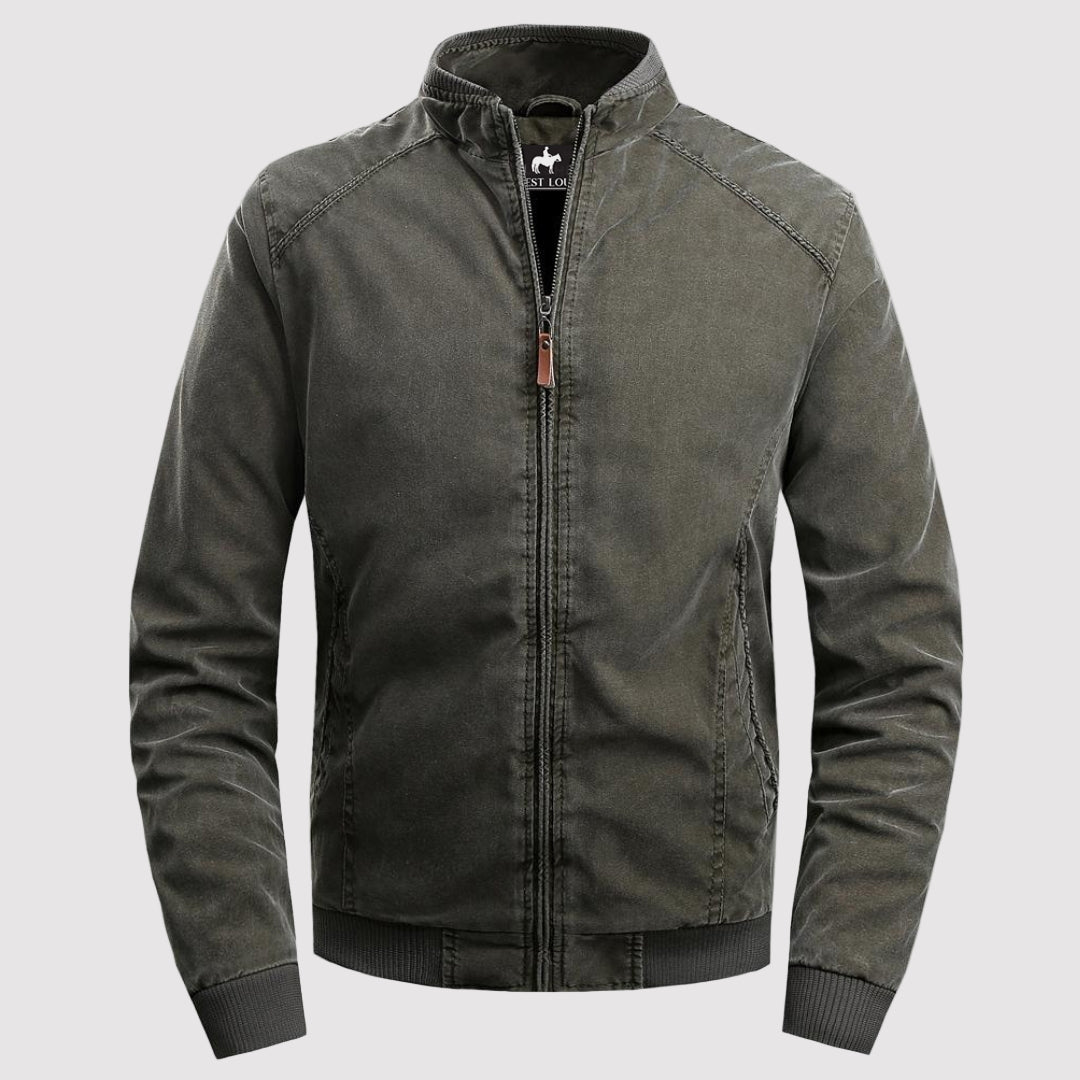 Men's Zip-Up Casual Jacket – Mid Season Coat for Layering and Everyday Wear