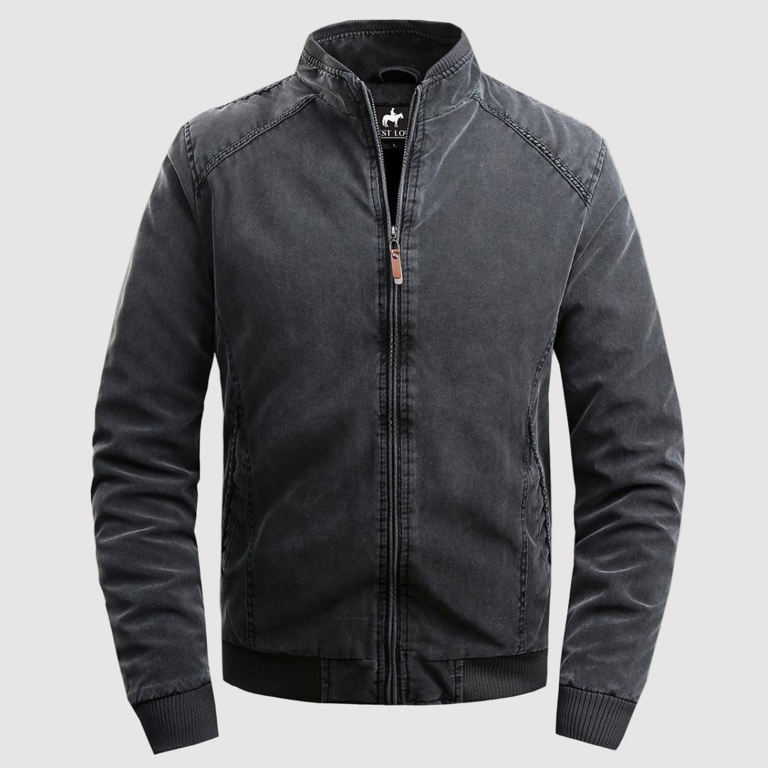 Men's Zip-Up Casual Jacket – Mid Season Coat for Layering and Everyday Wear