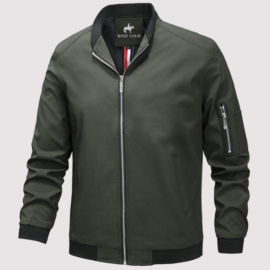 Men’s Bomber Jacket – Casual Zip-Up Spring Coat for Transitional Weather
