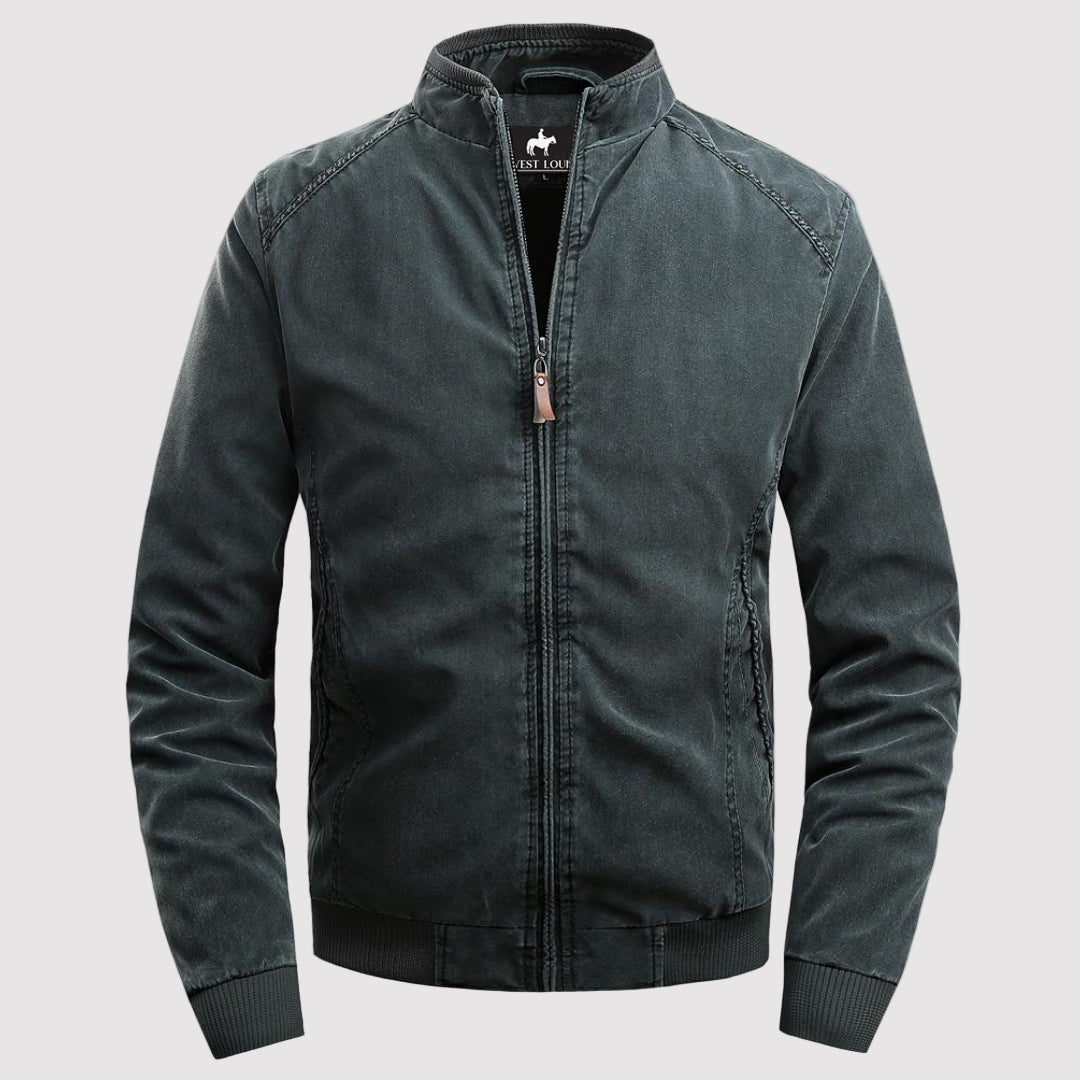 Men's Zip-Up Casual Jacket – Mid Season Coat for Layering and Everyday Wear