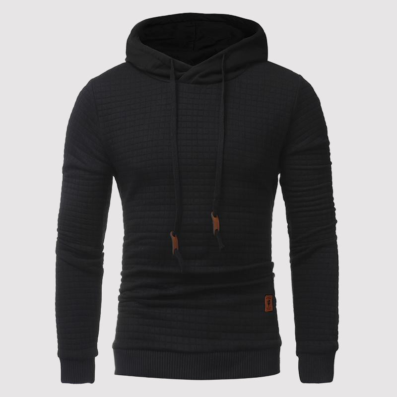 West Louis™ Autumn Solid Color Hoodie Dark Gray / L - West Louis