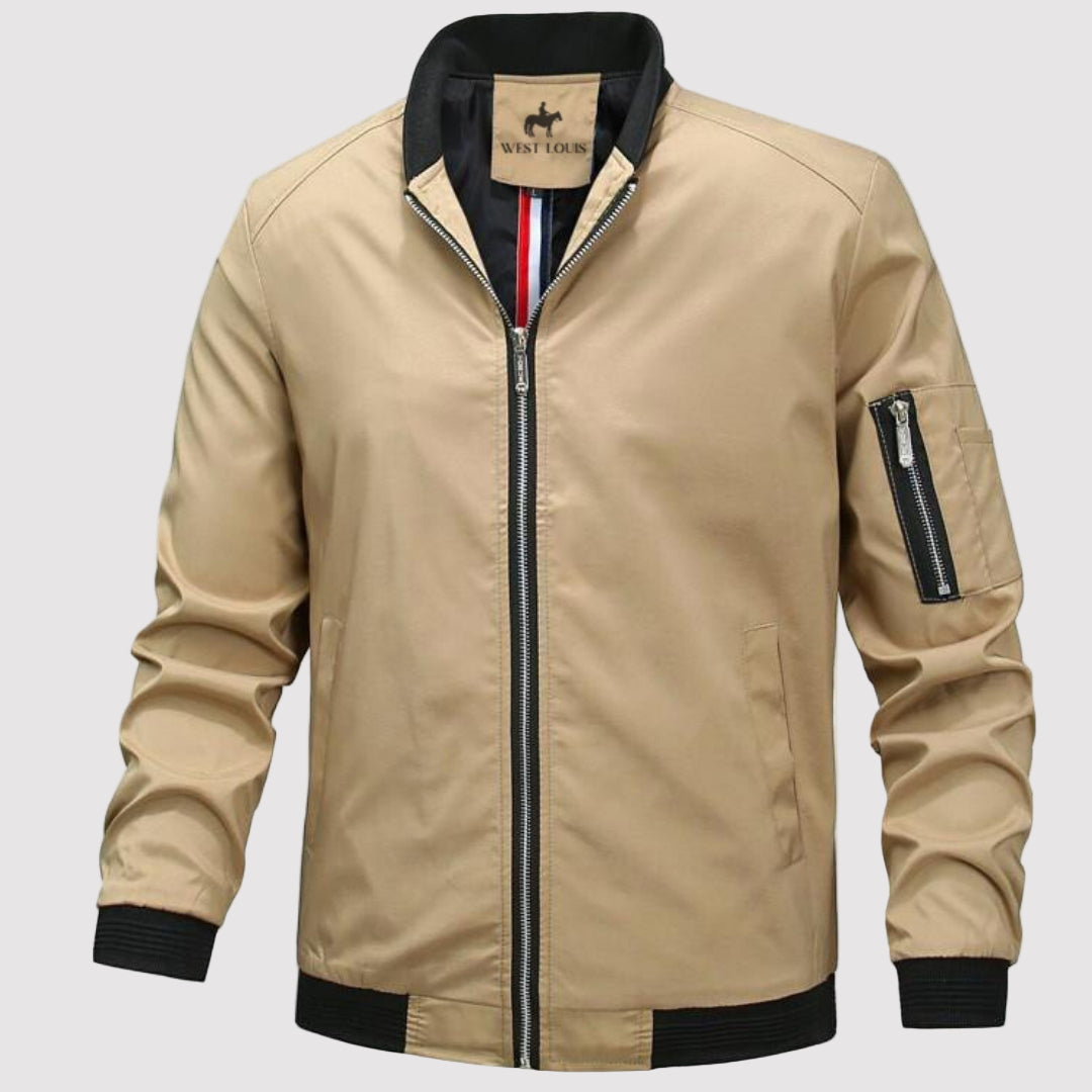 Men’s Bomber Jacket – Casual Zip-Up Spring Coat for Transitional Weather