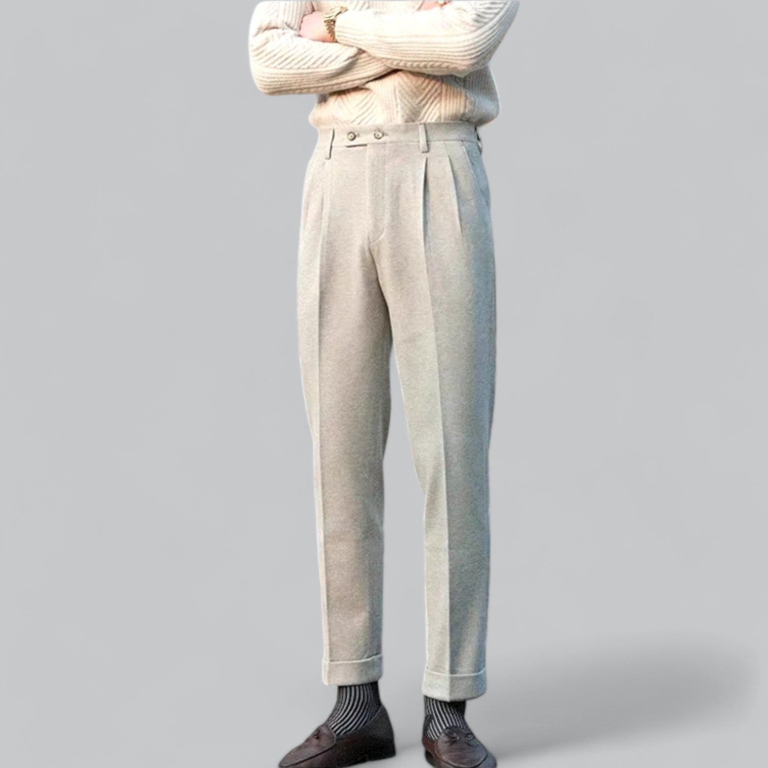 Henry | business trousers-Cole Clothing-Khaki-28-Cole Clothing