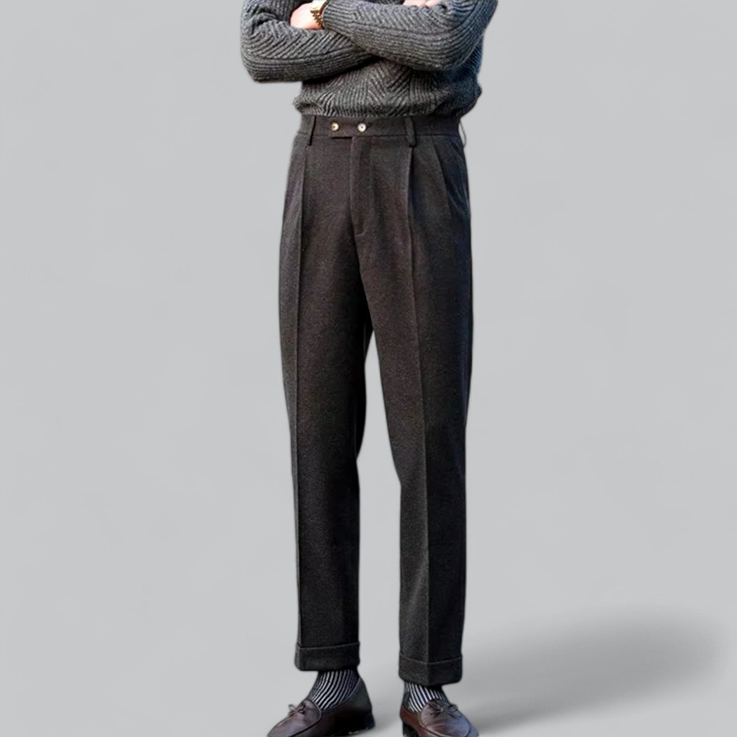 Henry | business trousers-Cole Clothing-Dark Grey-28-Cole Clothing