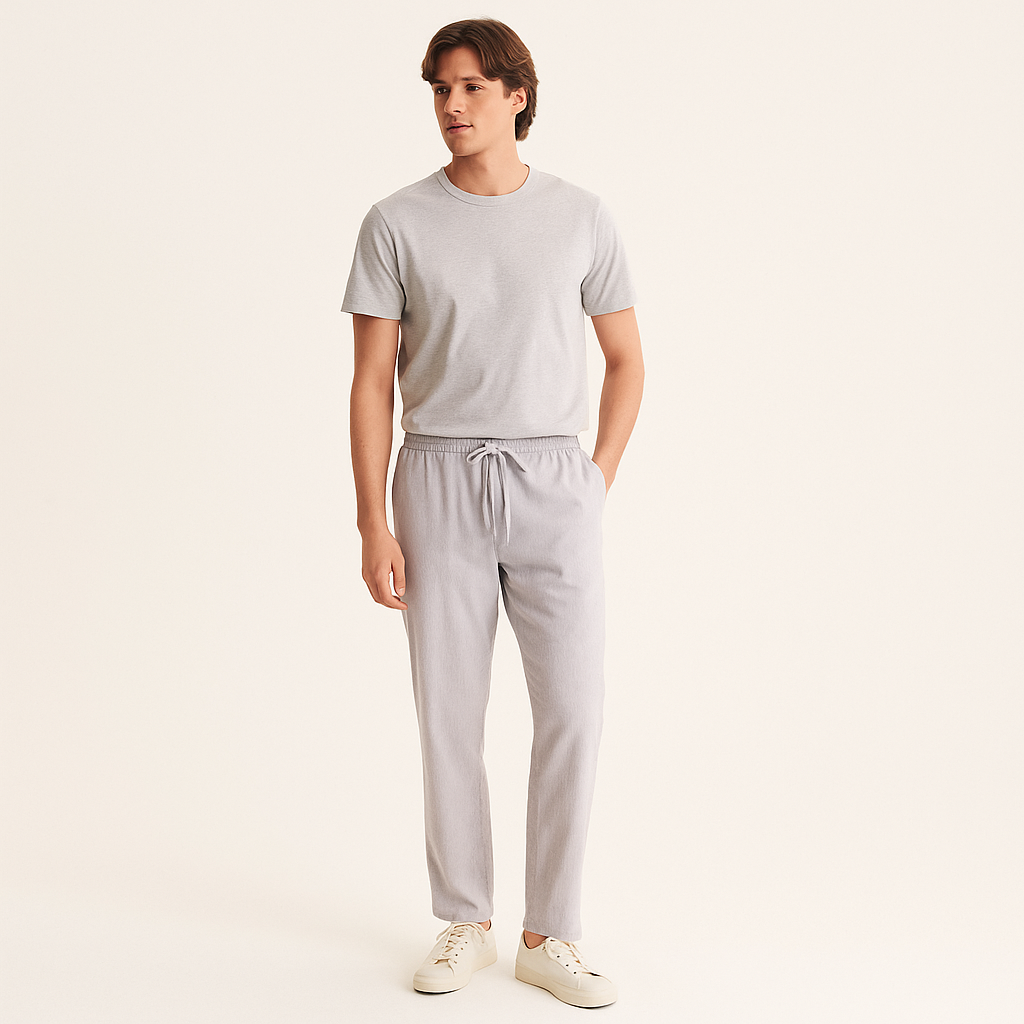 Men’s Regular Fit Trousers – Classic Summer Style-Cole Clothing-Gray-XS-Cole Clothing