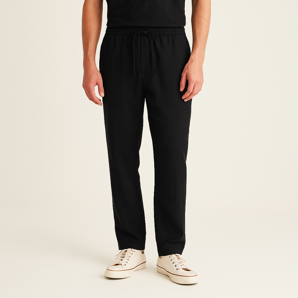 Men’s Regular Fit Trousers – Classic Summer Style-Cole Clothing-Black-XS-Cole Clothing