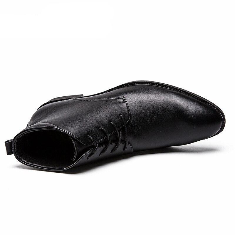 Men’s Cap-Toe Business Boots – Smart Dress Style